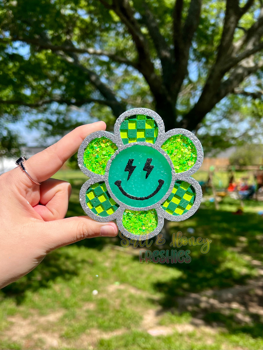 Smiley Flower w/ Lighting Bolts