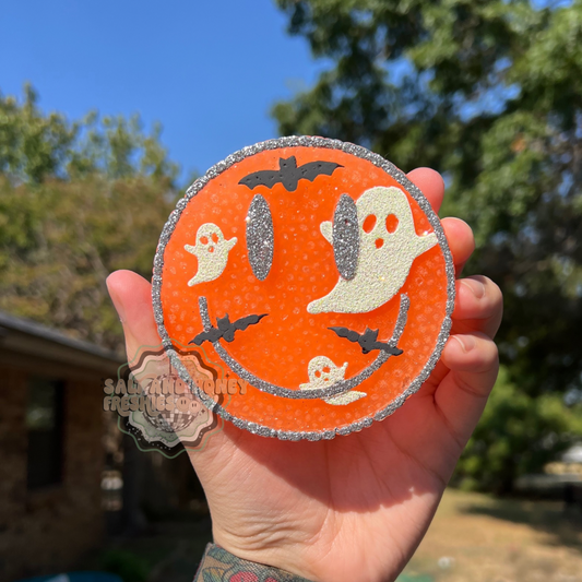 Smiley Face w/ Bats & Ghosts